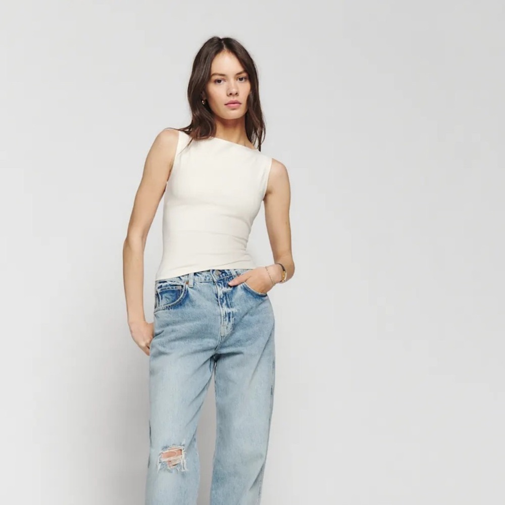Reformation Cream Tank Top